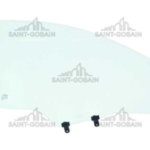 RIGHT FRONT DOOR GLASS GREEN W/FITTINGS SEKURIT